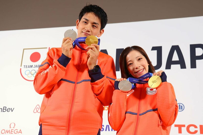 三浦璃来(右)と木原龍一の「りくりゅう」