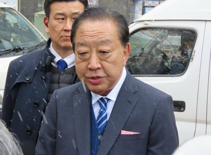 取材に応じた中道改革連合の野田佳彦共同代表
