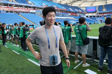 Kサッカー革新委員会の朴智星委員長(2018年=ロイター)