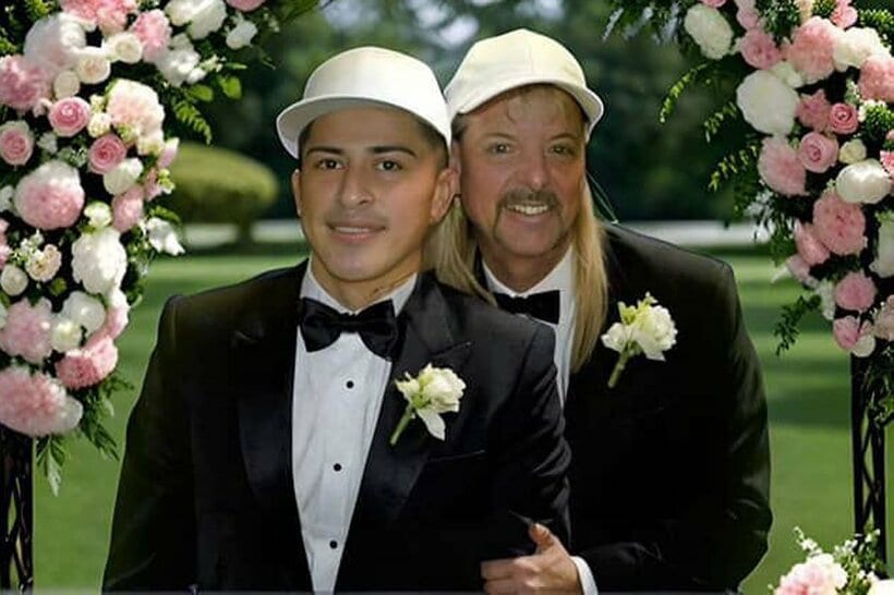 ジョー・エキゾチック（右）が獄中結婚した（X@joe_exoticから）