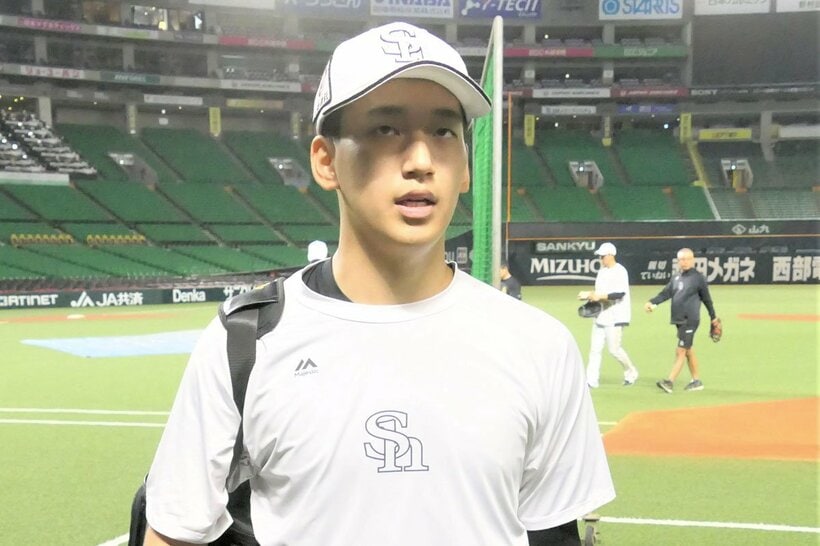 投手指名練習に参加したソフトバンク・前田悠伍