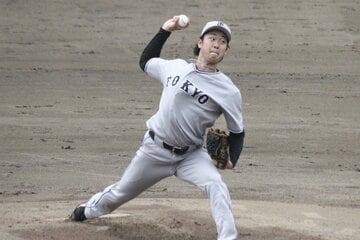 打撃投手を務めた山崎伊織投手