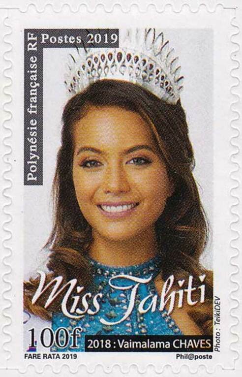 79694外国切手 フランス領ポリネシア発行 Heiva 4種揃 切手美人inザ・ワールド】2019年・フランス領ポリネシア ミス