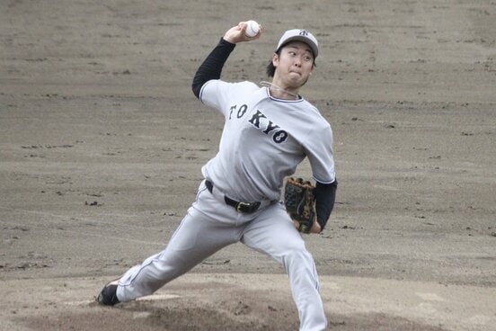 打撃投手を務めた山崎伊織投手