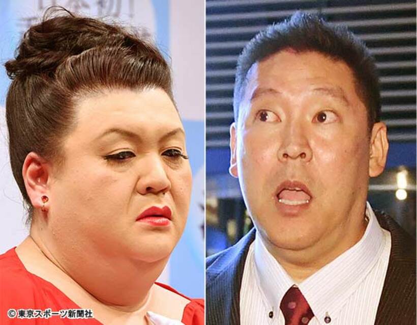  バッサリ斬り捨てたマツコ（左）と激怒した立花氏