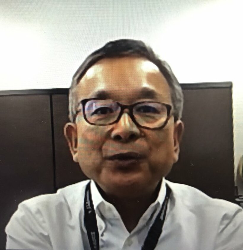  オンライン会見に応じたＪリーグ・村井満チェアマン