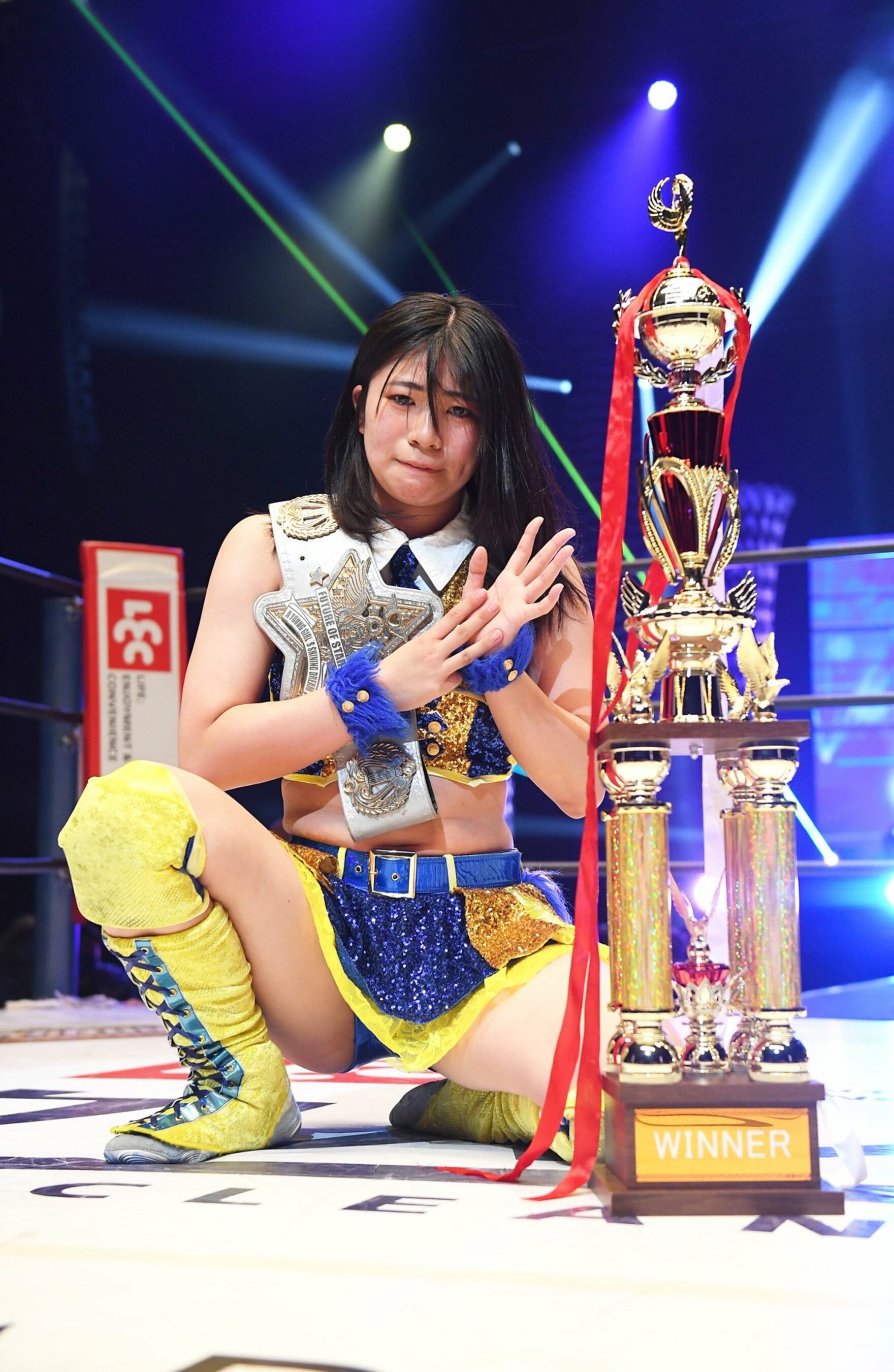 写真：【スターダム】17歳・羽南がフューチャー王座最多更新V8「月山和香の熱い思いが伝わってきて楽しかった」 | 東スポWEB