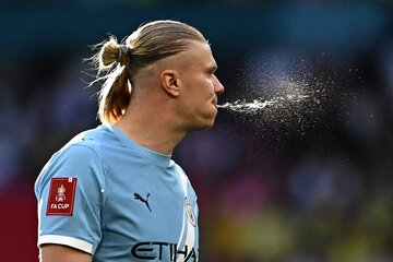 ノルウェー代表ＦＷエーリングブラウト・ハーランド（ロイター）