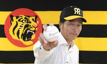  オリックスから阪神入りした小林慶祐（代表撮影）