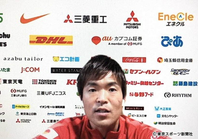  ウェブ上で取材に応じた西川