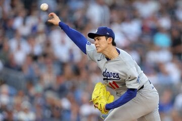 ヤンキース戦に登板した佐々木朗希（ロイター）