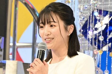番組改編説明会に出席した黒木アナ