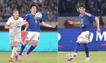 ケガ明けで代表に復帰した遠藤航（左）と冨安健洋