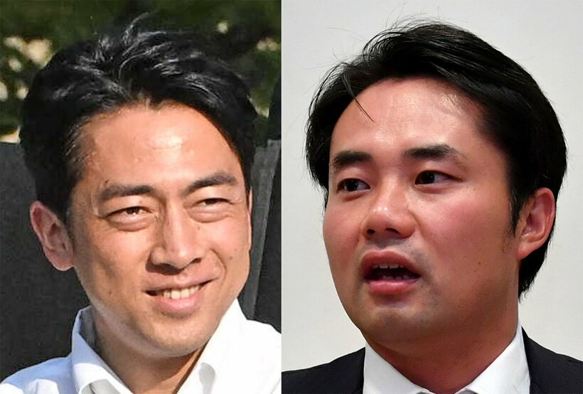 杉村氏（右）を勧誘した進次郎氏
