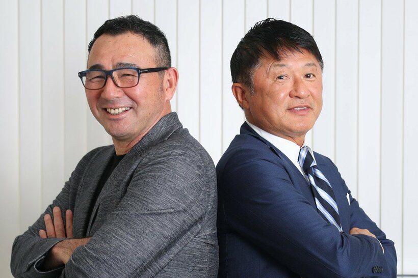 長谷川健太氏と武田修宏氏（右）が語る
