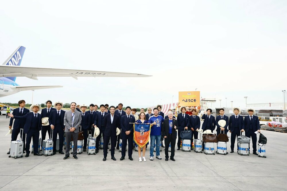 長友以外にハットを被った選手もチラホラ（写真提供 JFA）
