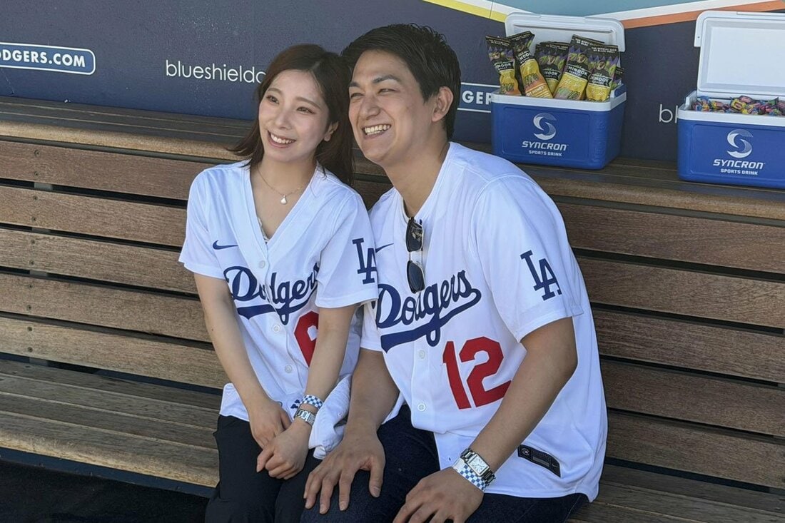 5月に訪問したドジャースタジアムでも仲良しすぎるりくりゅう
