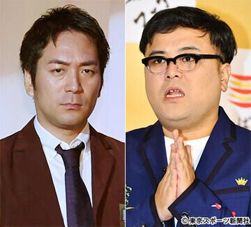  「スーパーマラドーナ」武智（左）と「とろサーモン」久保田