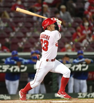  ３回に９号ソロを放った広島・菊池涼