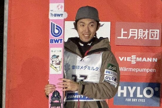 ２位に笑顔の中村直幹