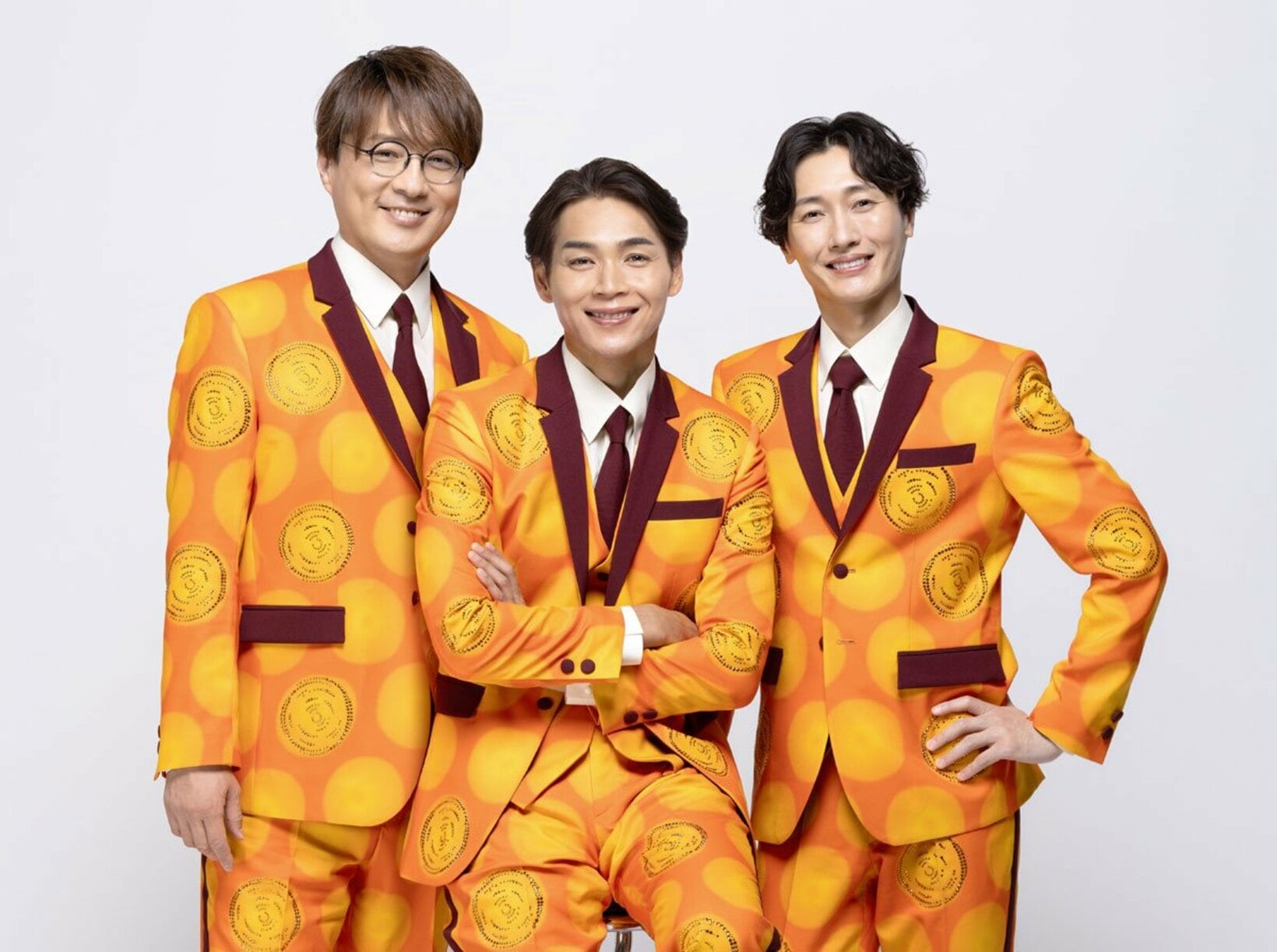 純烈のメンバー（左から酒井一圭、白川裕二郎、後上翔太）