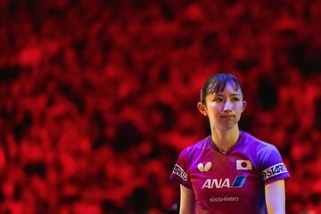 孫穎莎に敗戦も手応えをつかんだ早田ひな(WTT提供)