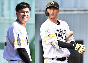 笹川吉康（左）と秋広優人