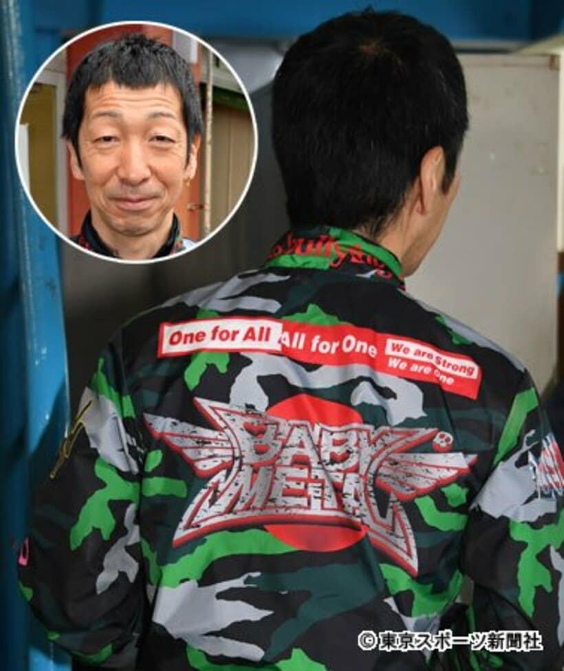 平石は背中に「ＢＡＢＹＭＥＴＡＬ」を背負って戦う