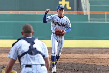 クローザーとして初登板した健大高崎の石垣元気