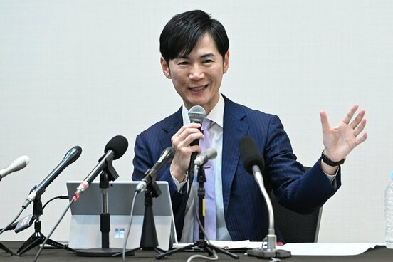 会見を行った石丸伸二氏