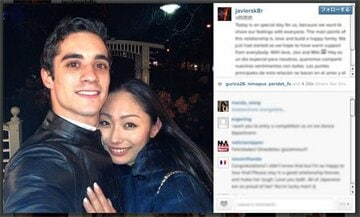 インスタグラムに投稿されたフェルナンデスと安藤さんのハグ写真（インスタグラムから@javiersk8r）