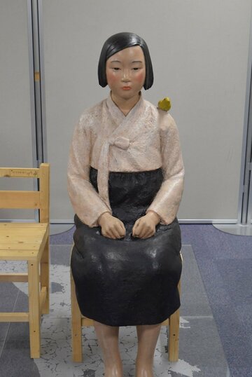  「表現の不自由展」に展示された「平和の少女像」