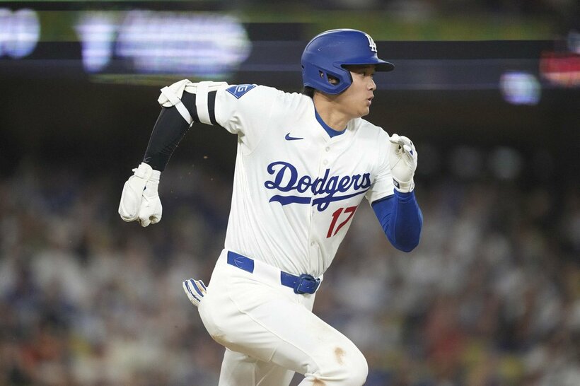 ホワイトソックス戦で激走する大谷翔平（ロイター）