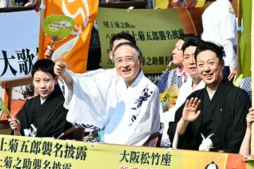 （左から）尾上菊之助、片岡仁左衛門、尾上菊五郎