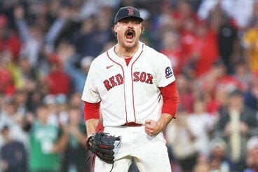 恵まれた体格と貫禄ありすぎるヒゲのせいで、23歳とは思われないレッドソックスの左腕トーリ（ロイター）