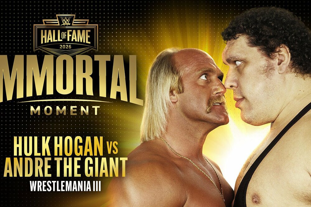 ホーガンｖｓアンドレが「イモータル・モーメント」部門で殿堂入り（©ＷＷＥ）