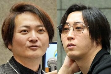 林尚弘氏（左）と溝口勇児氏