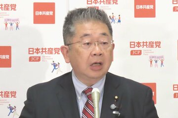 会見した小池晃書記局長
