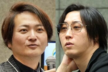 林尚弘氏（左）と溝口勇児氏