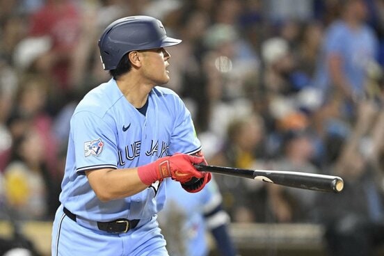 大谷の新人記録に並ぶ22号を放つ岡本和真(ロイター)