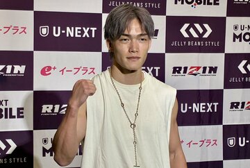試合前インタビューに応じた細川一颯