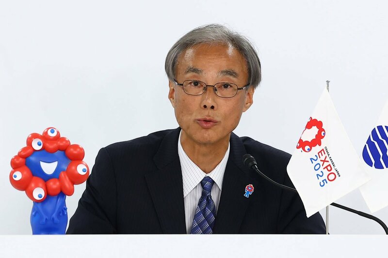 会見に出席した高科淳副事務総長