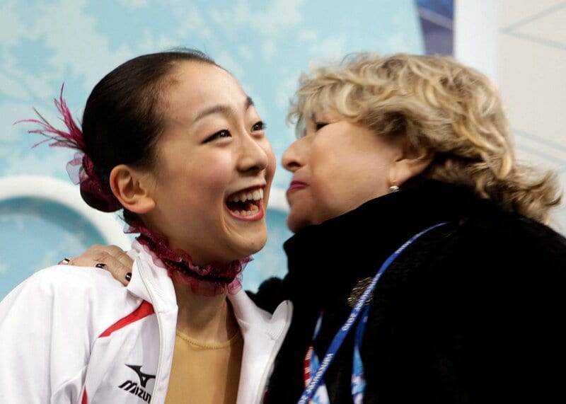 浅田真央とタチアナ・タラソワ氏（２０１０年バンクーバー五輪で＝ロイター）