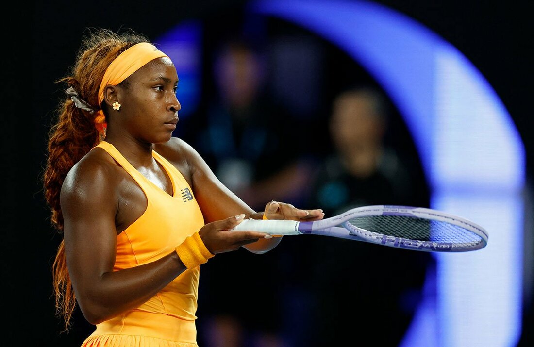 全豪ＯＰでラケットを破壊してしまったココ・ガウフ（ロイター）