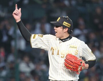 4月7日のヤクルト戦で、16奪三振のセ・タイ記録をマークした阪神・才木浩人