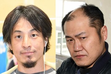  左からひろゆき氏、三浦マイルド（東スポWeb）