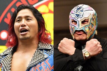 高橋ヒロム(左)とBUSHI