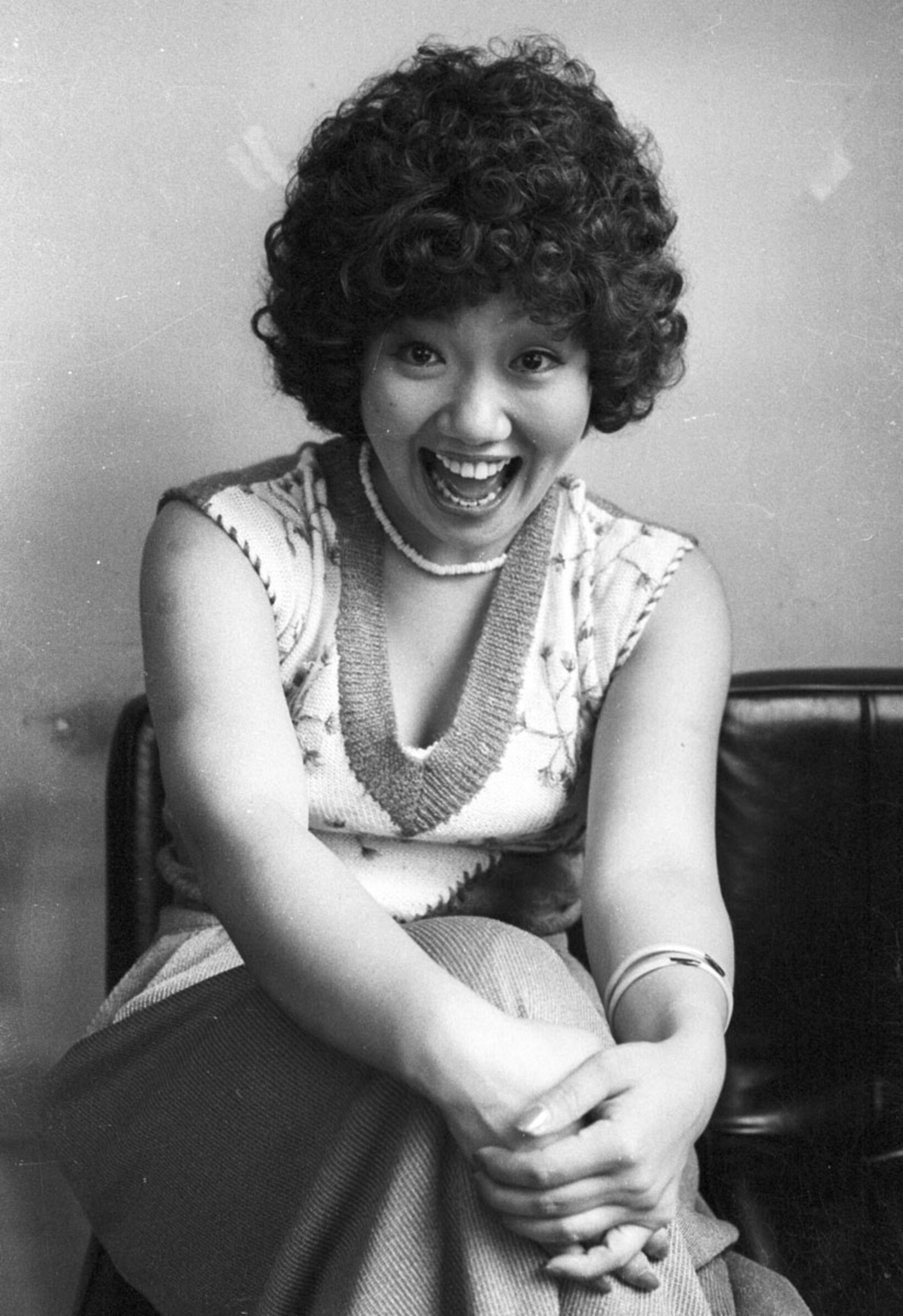 アフロ！？ ５０年前の泉ピン子（１９７５年）