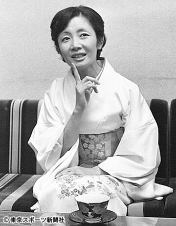  和服が似合う女優だった真屋順子さん（１９７７年１２月）