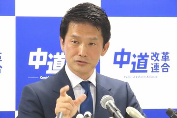 会見した小川淳也氏